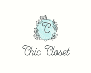 Chic Floral Frame  logo design