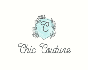 Chic Floral Frame  logo design