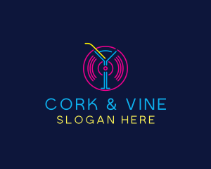 Cocktail Disco Bar Nightclub logo design