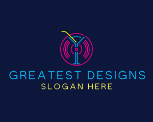 Cocktail Disco Bar Nightclub logo design