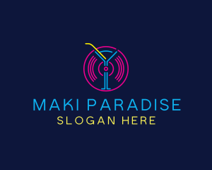 Cocktail Disco Bar Nightclub logo design