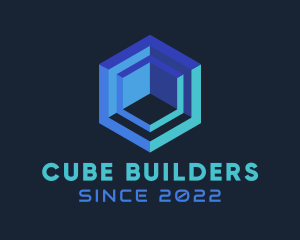 Hexagon Programming Cube logo design