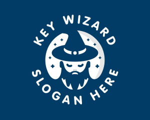 Human Wizard Hat logo design