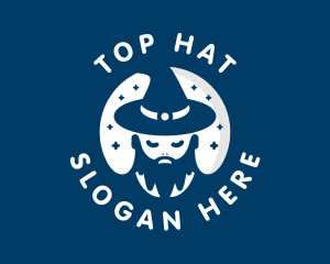 Human Wizard Hat logo design