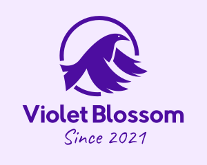 Violet Flying Bird logo design