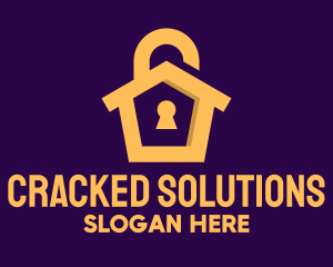 Golden Lock House logo design