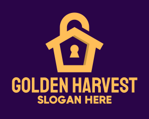 Golden Lock House logo design