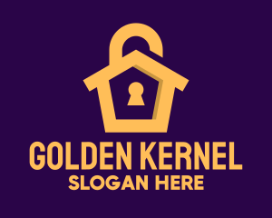 Golden Lock House logo design