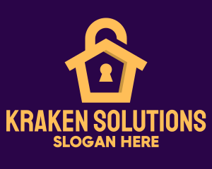 Golden Lock House logo design