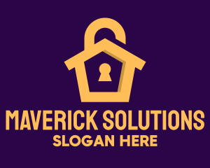 Golden Lock House logo design