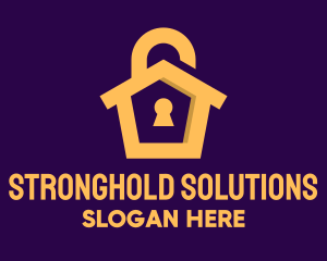 Golden Lock House logo design