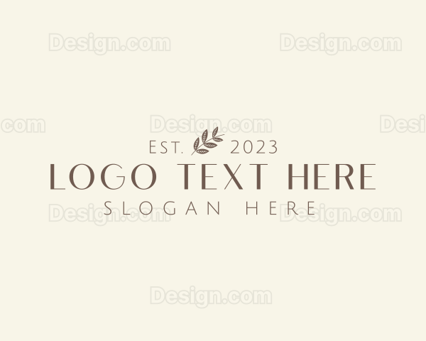 Elegant Spa Leaf Business Logo