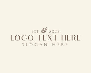 Elegant Spa Leaf Business logo