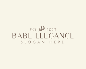 Elegant Spa Leaf Business logo design