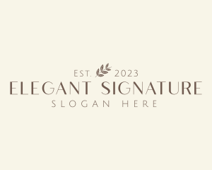 Elegant Spa Leaf Business logo design