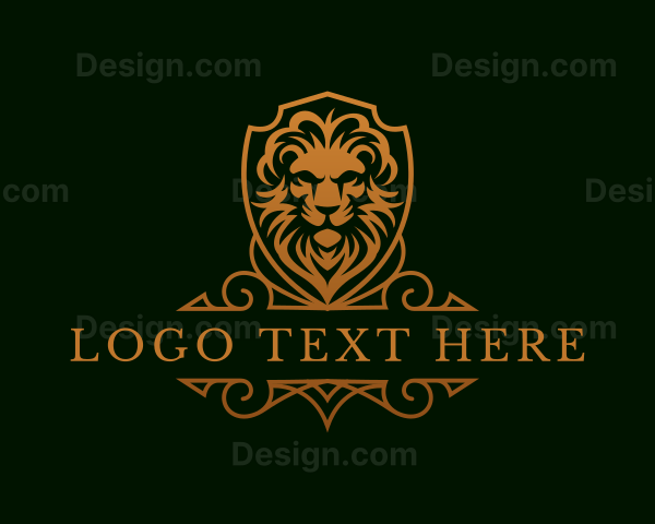 Luxury Lion Shield Logo