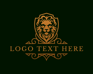 Luxury Lion Shield Logo