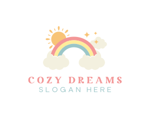 Dream Rainbow Clouds logo design