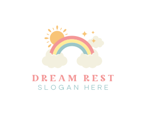 Dream Rainbow Clouds logo design