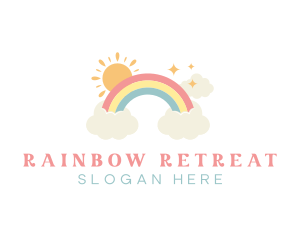 Dream Rainbow Clouds logo design