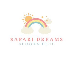 Dream Rainbow Clouds logo design