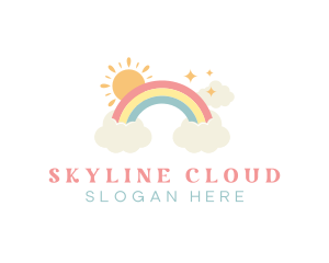 Dream Rainbow Clouds logo design