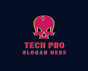Glitch Skull Gamer logo