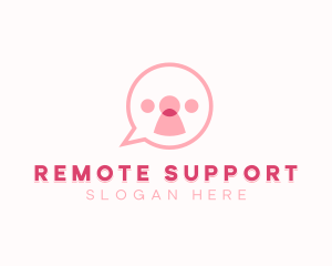 Customer Support Chat logo design