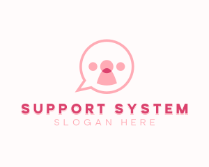 Customer Support Chat logo design