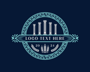 Greek Column Pillar Ornament logo