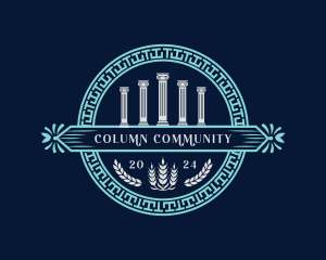 Greek Column Pillar Ornament logo