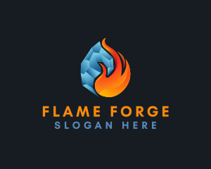 Fire Ice Ventilation logo design