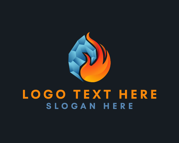 Flaming logo example 1
