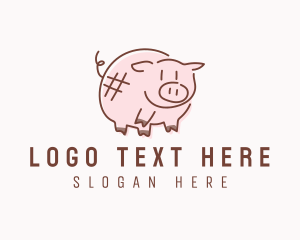 Piglet Animal Hashtag logo