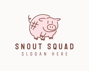 Piglet Animal Hashtag logo