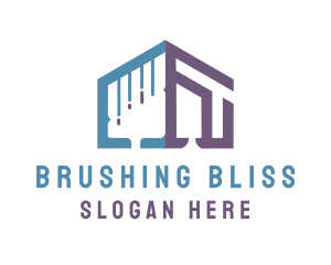 Half House Paint Brush logo