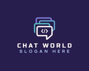 Chat Programming Software logo design