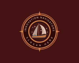 Seafarer Sailboat Compass logo design