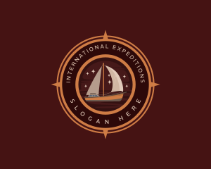 Seafarer Sailboat Compass logo design