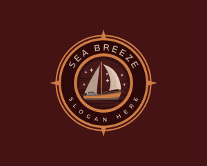 Seafarer Sailboat Compass logo design