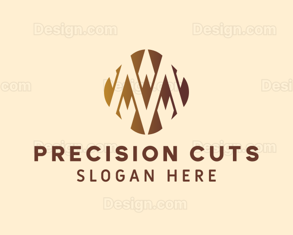 Geometric Zigzag Business Letter M Logo