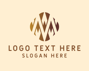 Geometric Zigzag Business Letter M logo