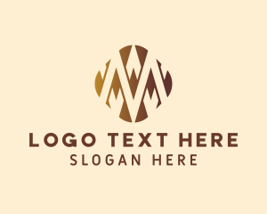 Geometric Zigzag Business Letter M logo