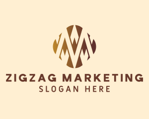 Geometric Zigzag Business Letter M logo