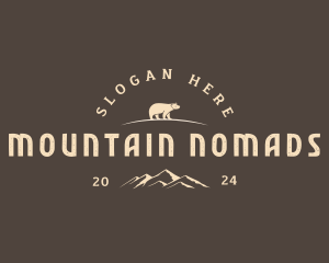 Nature Mountain Bear logo design