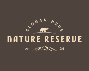 Nature Mountain Bear logo design