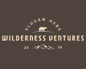 Nature Mountain Bear logo design