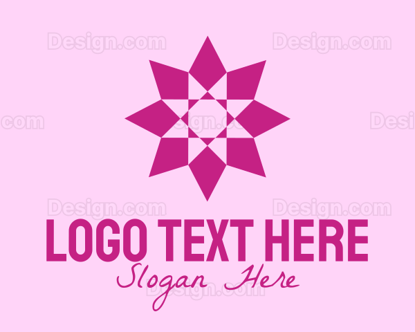 Pink Geometrical Star Logo