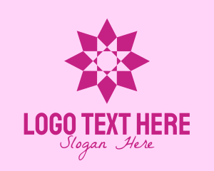 Pink Geometrical Star  logo