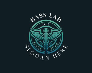 Laboratory Caduceus Medical logo design